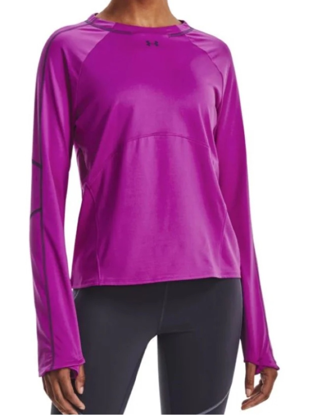 Under Armour Train Cold Magenta Long-Sleeve Performance Pullover Base Layer